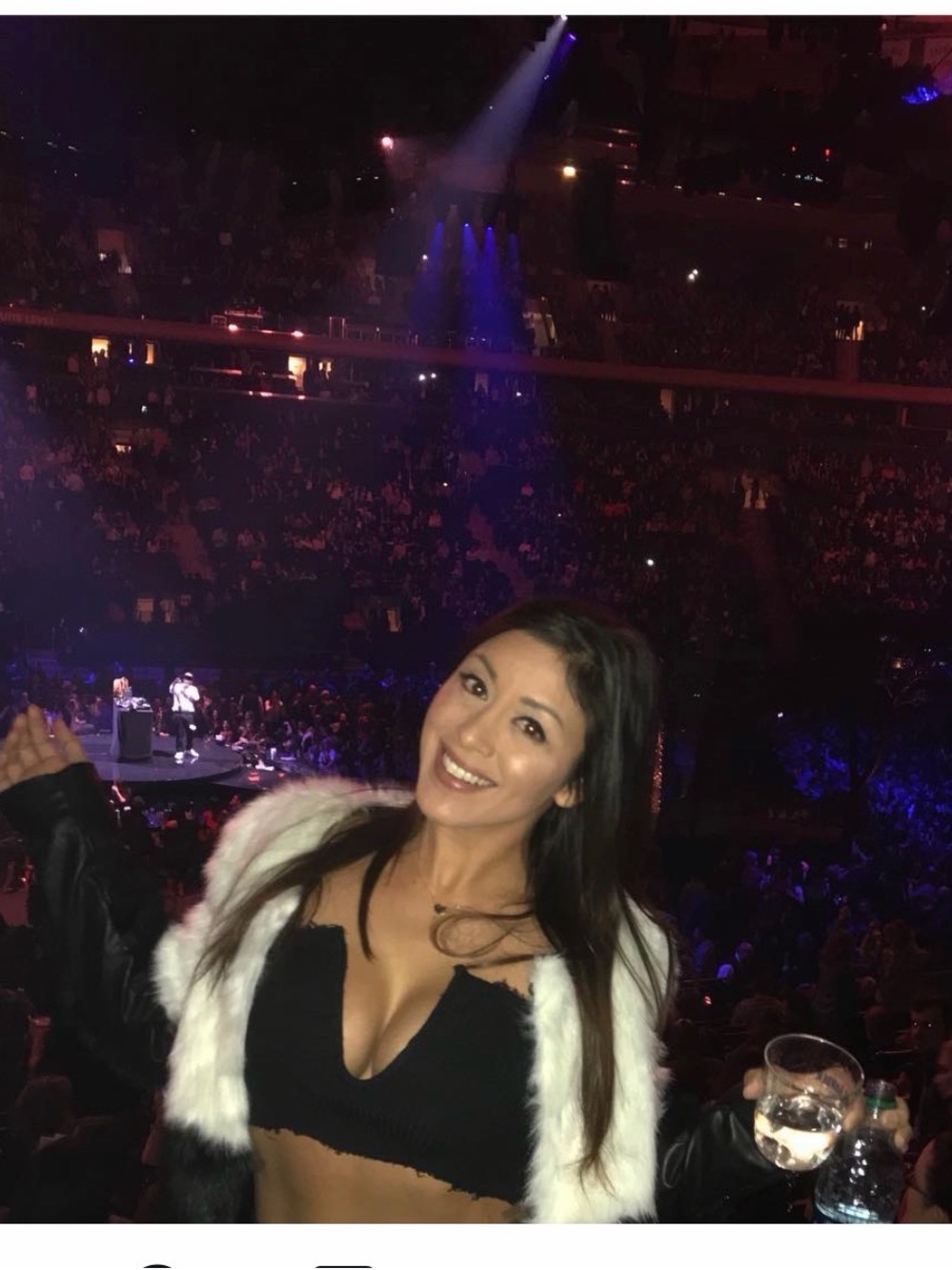 Better Be Black Cropped Bralette Tank with Faux Fur Trim
